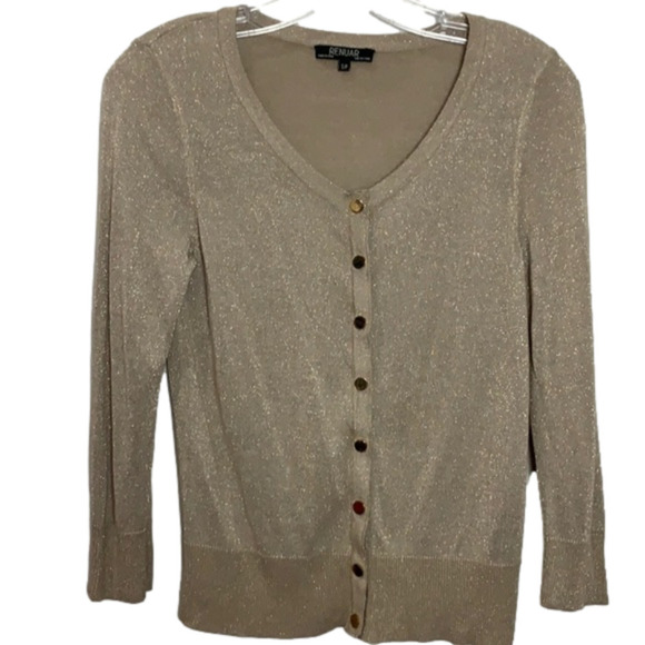 RENUAR gold 3/4 sleeve cardigan - Picture 1 of 6